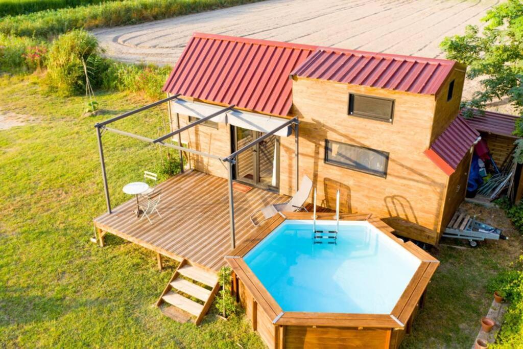 Myinsolite - Tiny-House, Jacuzzi, Brasero, Piscine Ег-Морт Екстер'єр фото