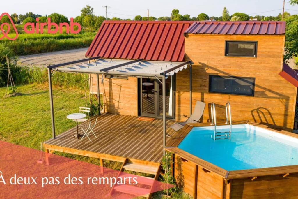 Myinsolite - Tiny-House, Jacuzzi, Brasero, Piscine Ег-Морт Екстер'єр фото