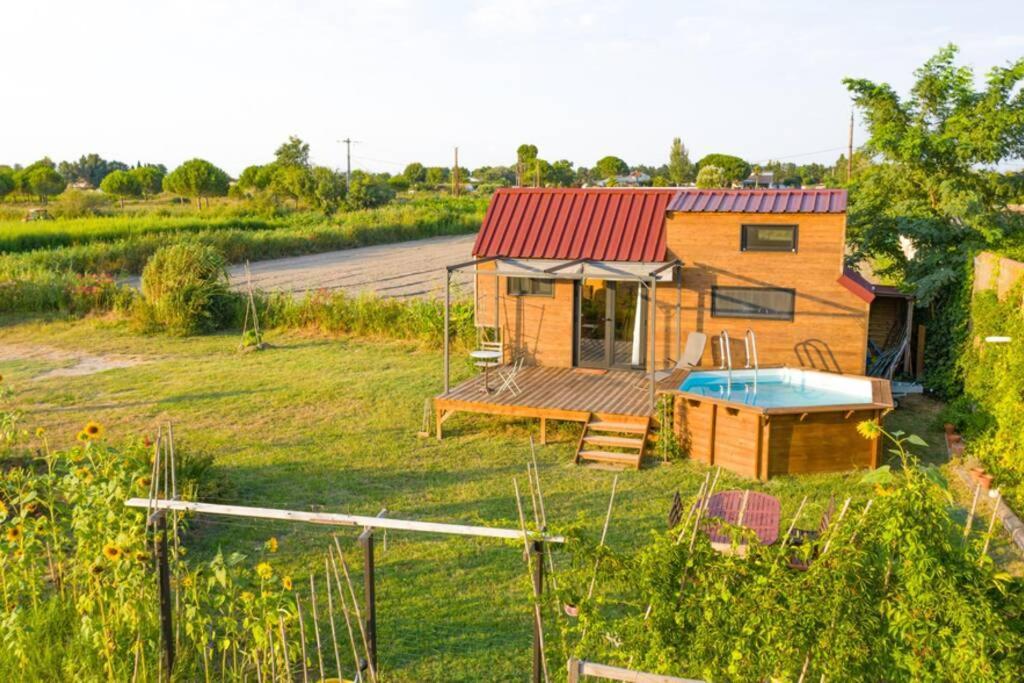 Myinsolite - Tiny-House, Jacuzzi, Brasero, Piscine Ег-Морт Екстер'єр фото