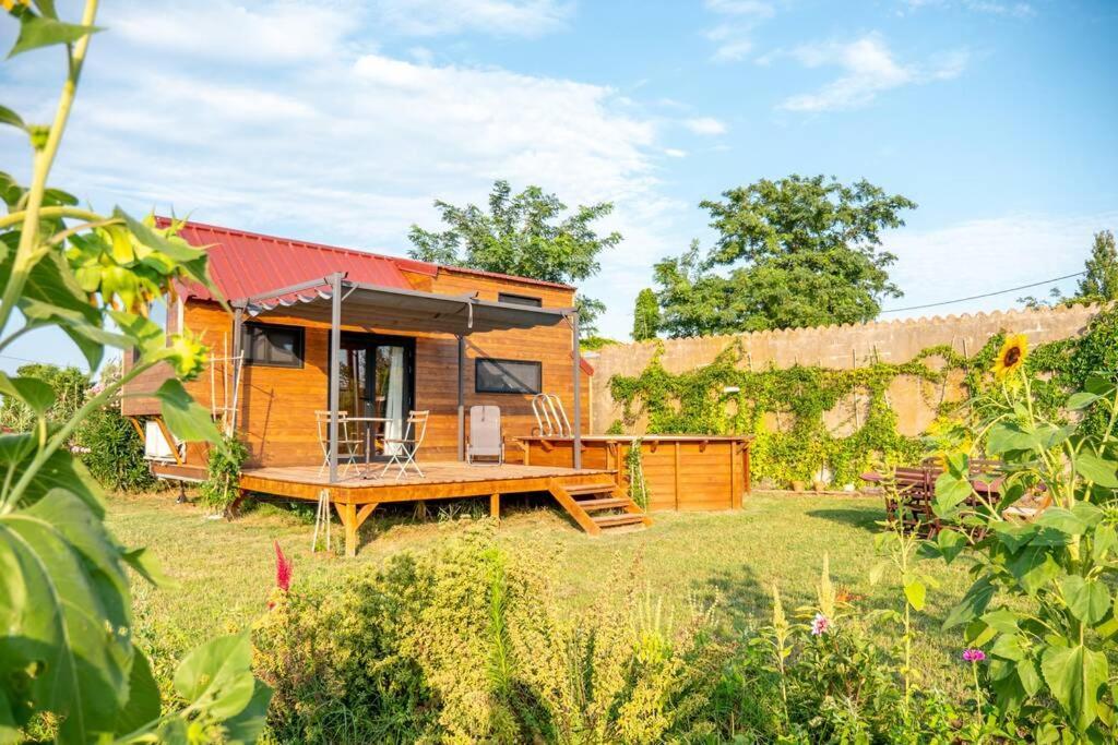 Myinsolite - Tiny-House, Jacuzzi, Brasero, Piscine Ег-Морт Екстер'єр фото